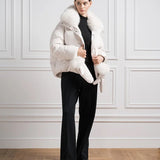 White BOXY DOWN JACKET by Yves Salomon