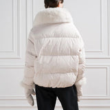 White BOXY DOWN JACKET by Yves Salomon