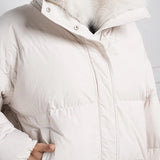 White BOXY DOWN JACKET by Yves Salomon