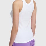 White ribbed tank top by Toteme