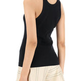 Black ribbed tank top by Toteme