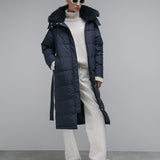 Navy Coat by Yves Salomon