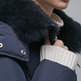 Navy Coat by Yves Salomon