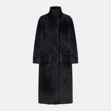 Robert Reversible shearling merino coat black