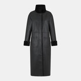 Robert Reversible shearling merino coat black