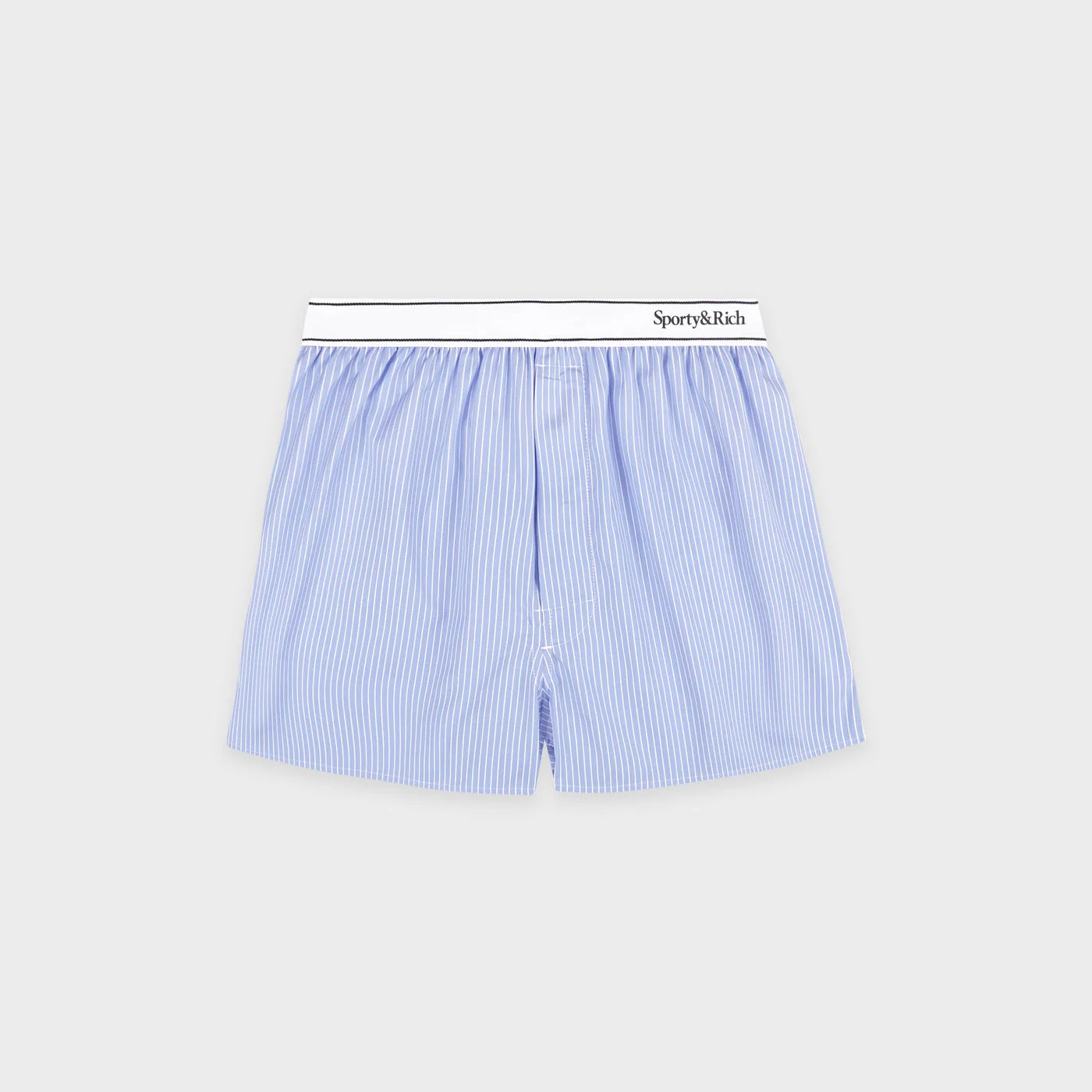 Serif Logo Boxer Short - Light Blue Striped/White
