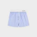Serif Logo Boxer Short - Light Blue Striped/White