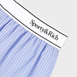 Serif Logo Boxer Short - Light Blue Striped/White