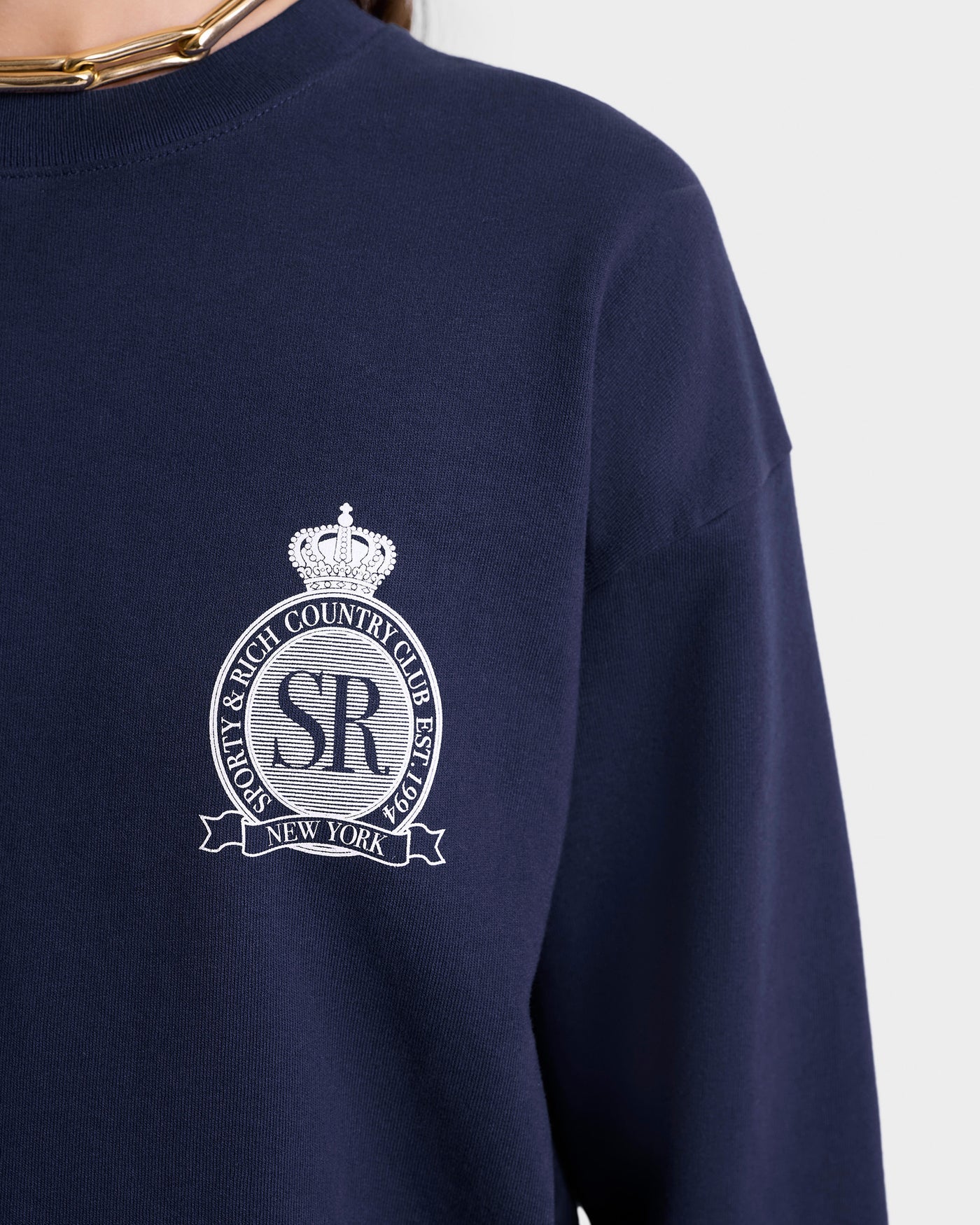 CLUBHAUS “The Crew” Crewneck - Navy XL Billionaire Boys Club Helmet Logo Crewneck in Blue | SVD USA