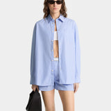SRC Oversized Shirt - Light Blue Striped