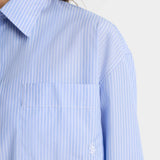 SRC Oversized Shirt - Light Blue Striped