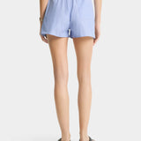 Serif Logo Boxer Short - Light Blue Striped/White