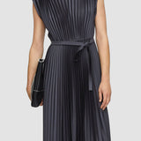 Volta Knit Weave Plissé Dress