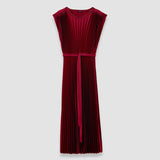 Volta Knit Weave Plissé Dress