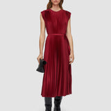 Volta Knit Weave Plissé Dress