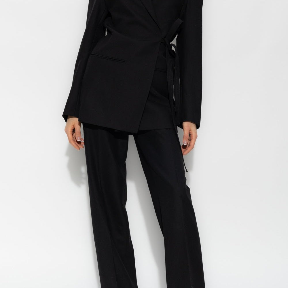 Black Belted Blazer by Toteme - The Line