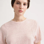 Curved Seam Tee Powder by Toteme - The Line