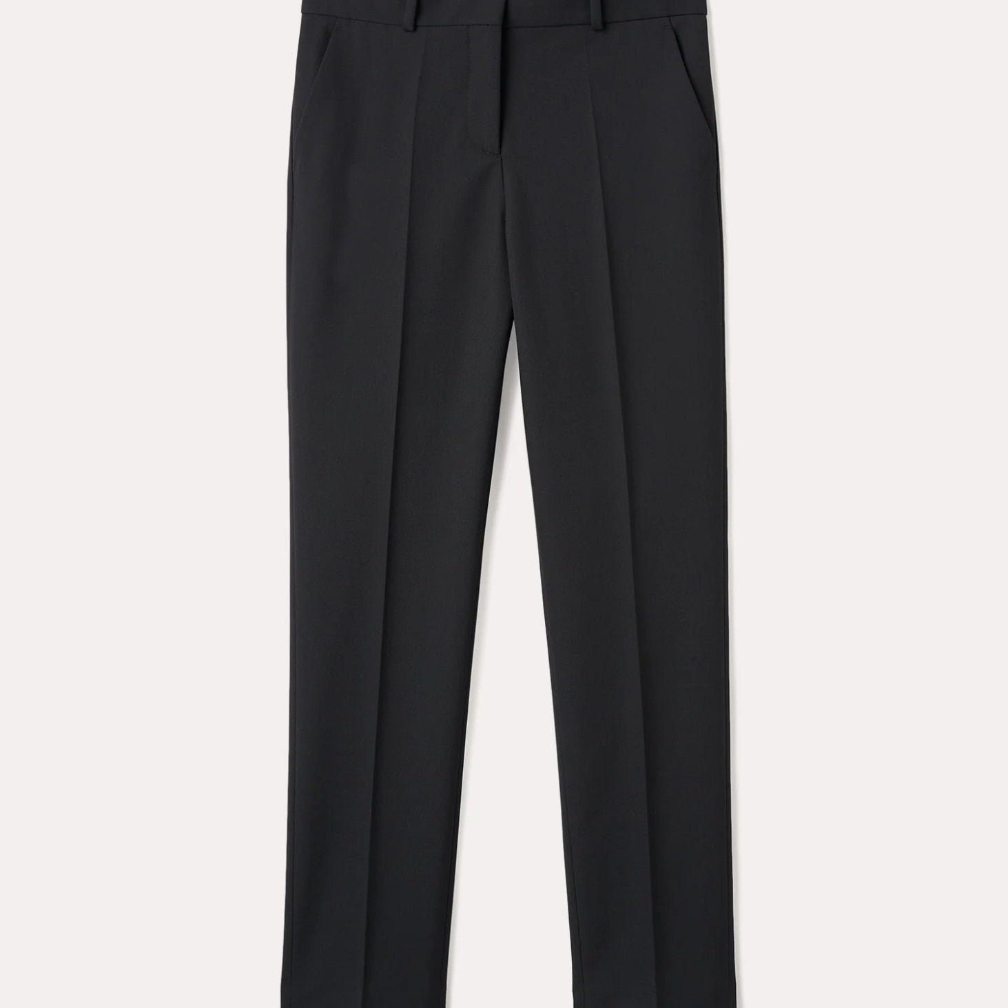 Mid-waist Slim Trousers Black by Toteme - The Line