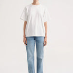 Oversized cotton tee off-white by Toteme - The Line