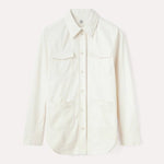 Patch pocket cotton shirt ecru by Toteme - The Line