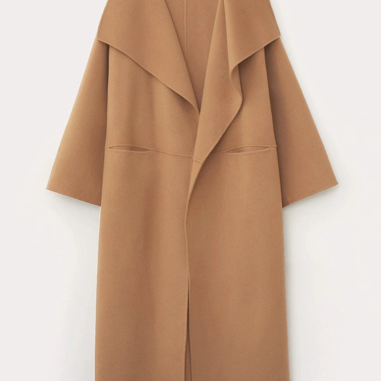 Signature wool cashmere coat camel by Toteme - The Line