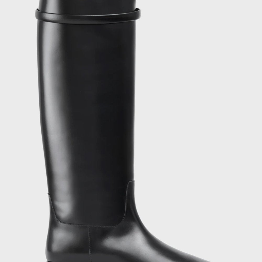 The Riding Boot black by Toteme - The Line