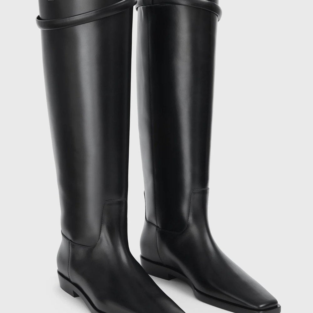 The Riding Boot black by Toteme - The Line