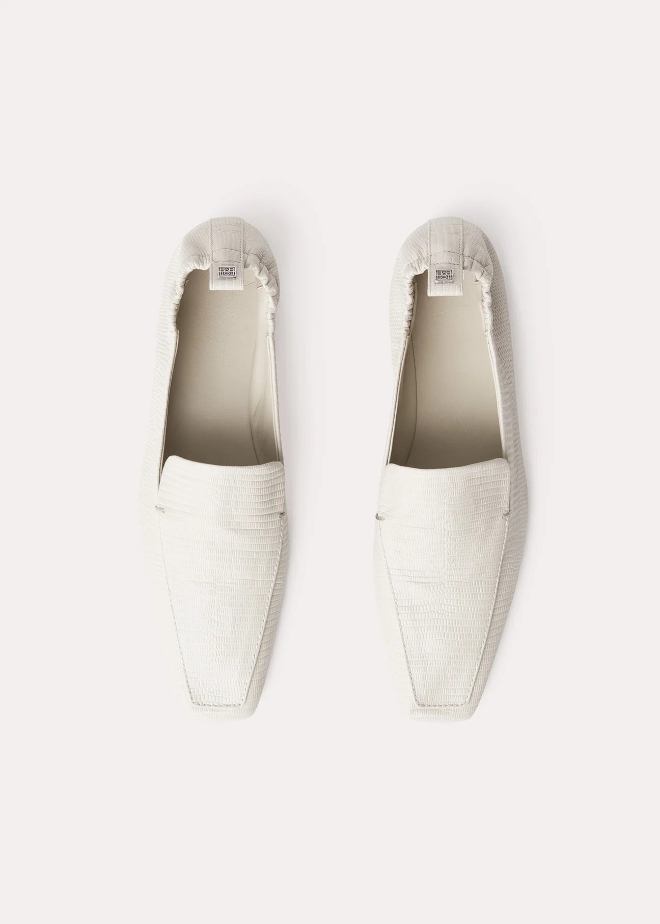 The Travel Loafer Beige Lizard Toteme - The Line